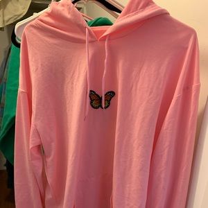 Oversized brandy Melville like pink sweatshirt